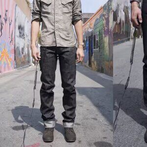 Never worn 3Sixteen sz 31x34 black Selvedge button fly  SL-200x black jeans